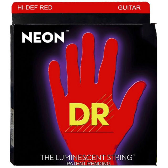 DR Strings NRB-45 (Medium) - Hi-Def NEON RED: Coated Bass Strings: 45, 65, 85, 105