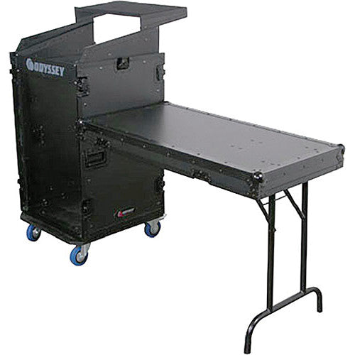 Odyssey FZGS1116WDLXBL Flight Zone Glide Style Slanted Combo Rack Case (Black)