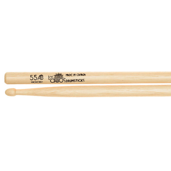 Los Cabos LCD55ABH 55 AB Drum Sticks-White Hickory