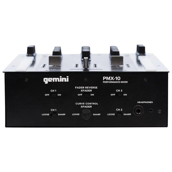 Gemini PMX-10 Battle-Style 2-Channel Digital DJ Mixer w/ USB MIDI Interface