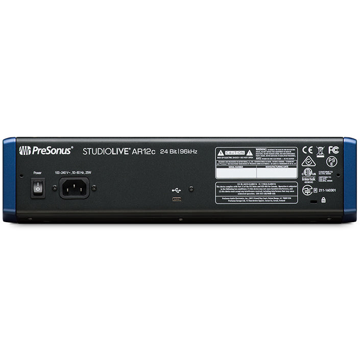 PreSonus StudioLive AR12c USB-C Audio Interface Mixer and Recorder - 12-Channel