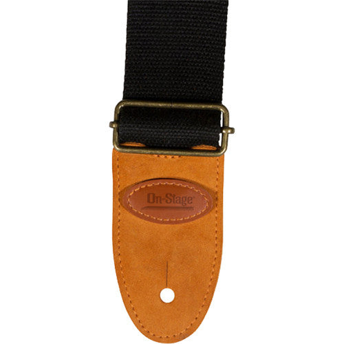 On-Stage GSA30 Cotton Guitar Strap - Black