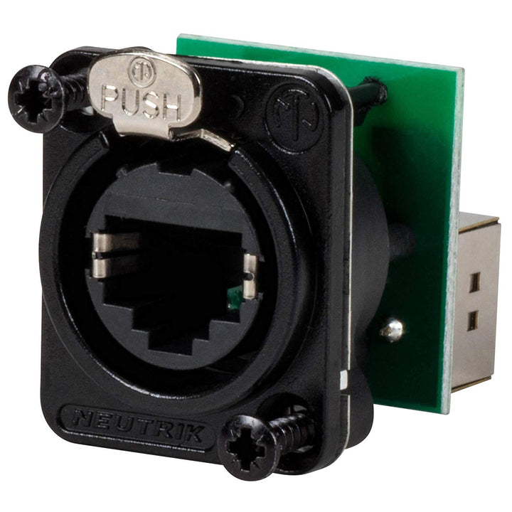 Neutrik NE8FDP-B - Black Chassis EtherCon Jack -Feedthrough Version
