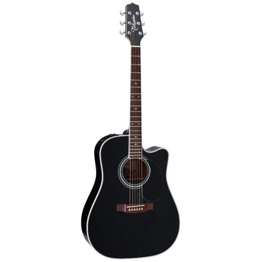 Takamine EF341SC Pro Series Dreadnought Acoustic Electric Guitar w/ Case - Black