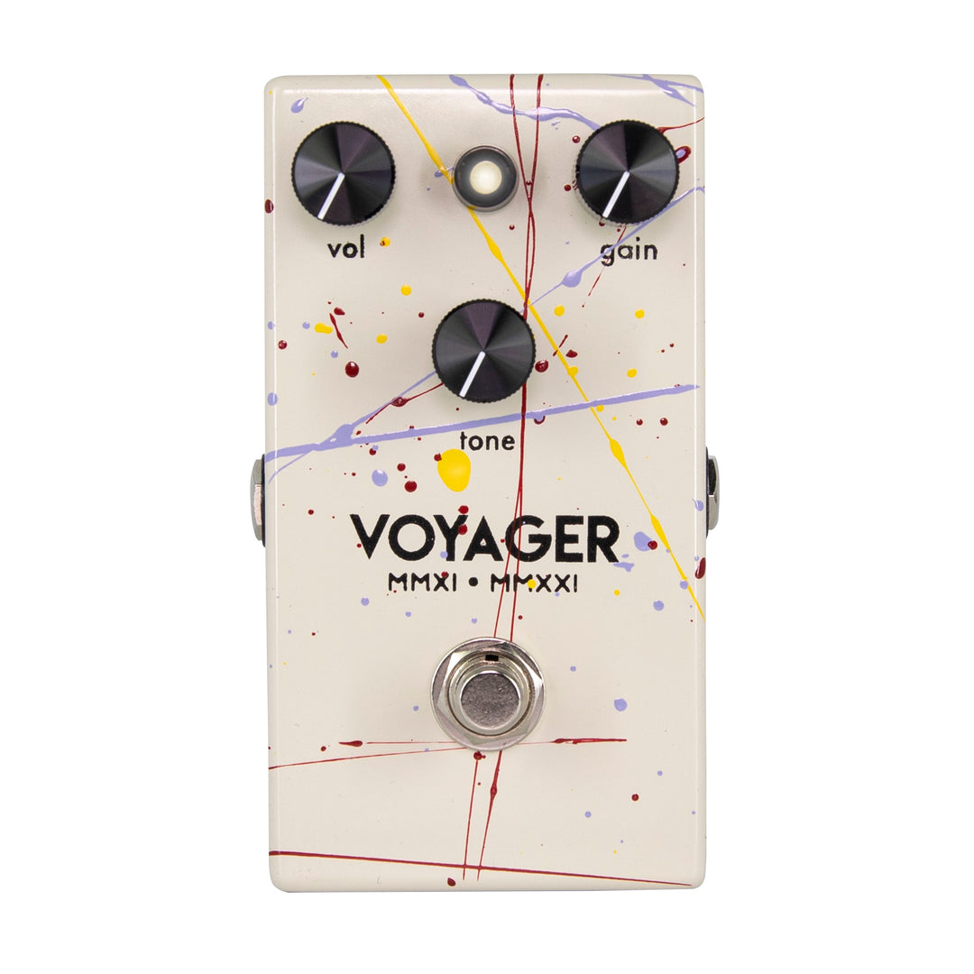 Walrus Audio Voyager Pre-Amp Overdrive 10-Year Anniversary Splatter Paint (Cream)