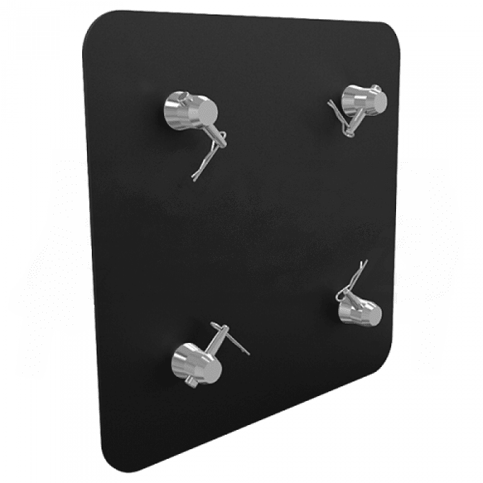 Global Truss F34-SQ-4137H-BLACK 16in x 16in Base Plate -Aluminium