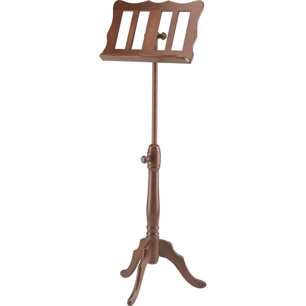 K&M 117 Wood Baroque Curved Music Stand (Walnut)