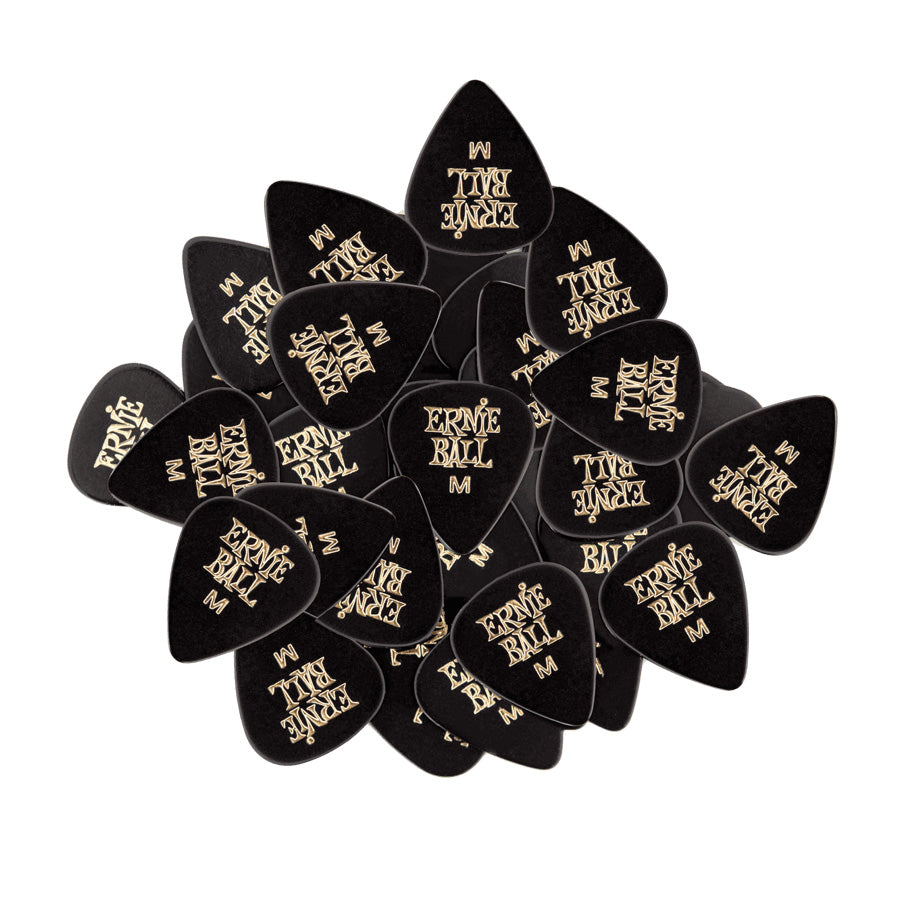 Ernie Ball Guitar Picks (Bag of 144) - Medium Black