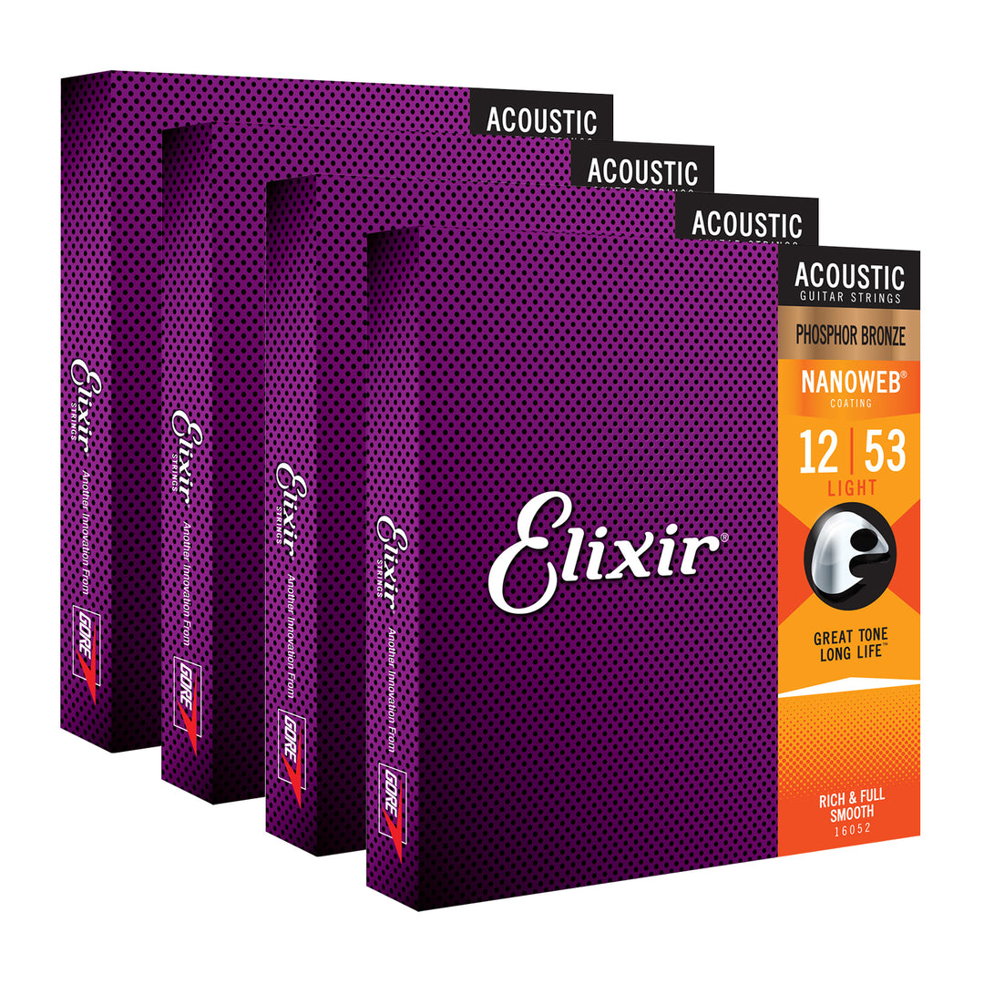 Elixir Acoustic Guitar Bulk Pack 25 Strings 80/20 Bronze w/NANOWEB®