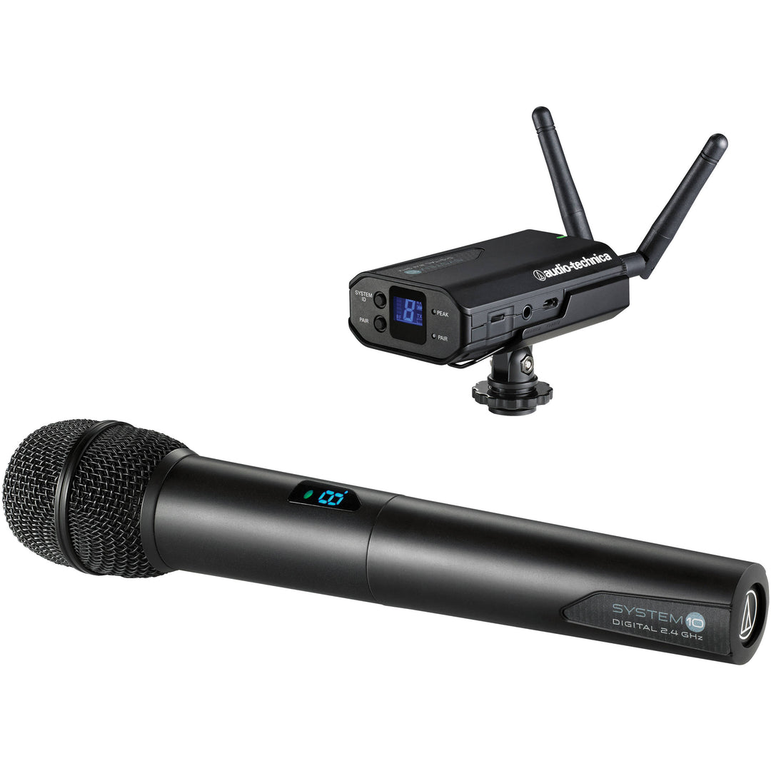 Audio-Technica ATW-1702 System 10 Camera-Mount Digital Wireless 2.4 GHz System - ATW-T1002 Handheld Dynamic