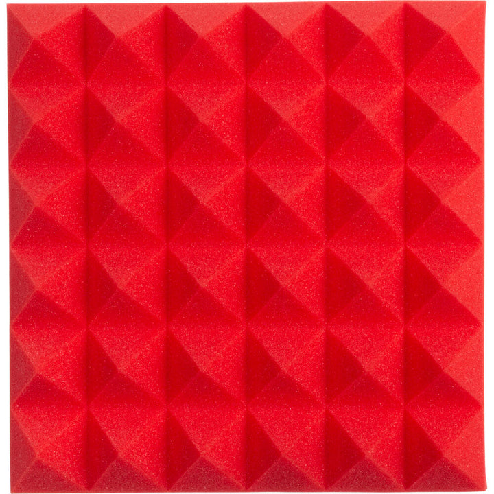 Gator Acoustic Pyramid Panel 12”x12” (2-Pack) - Red