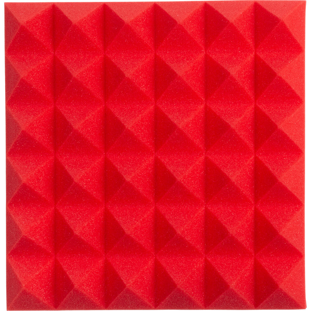 Gator Acoustic Pyramid Panel 12”x12” (4-Pack) - Red