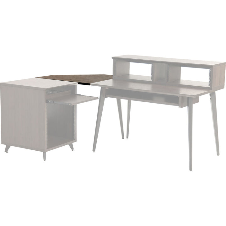 Gator Elite Series Furniture Desk Corner Section - Dark Walnut