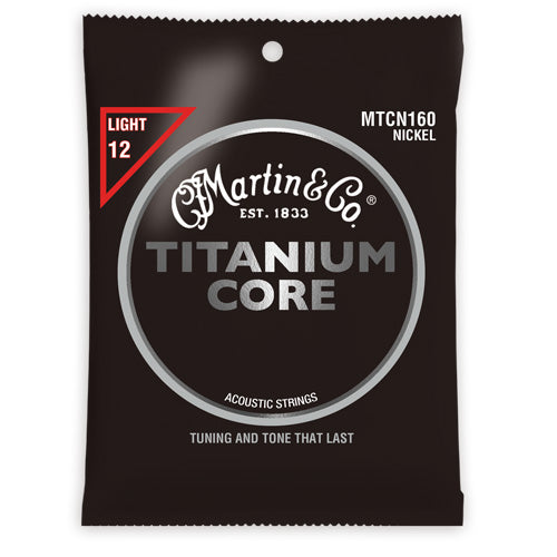 Martin MTCN160 Titanium Core Acoustic Guitar Strings - Light 12-55
