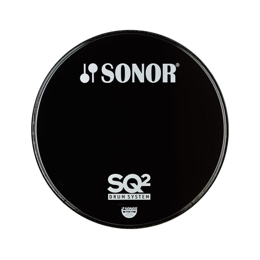 Sonor PB22B-L-SQ2 Reso Single-Ply Black Drumhead w/ Logo