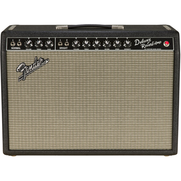 Fender '64 Custom Deluxe Reverb Guitar Combo Amplifier - Black & Silver