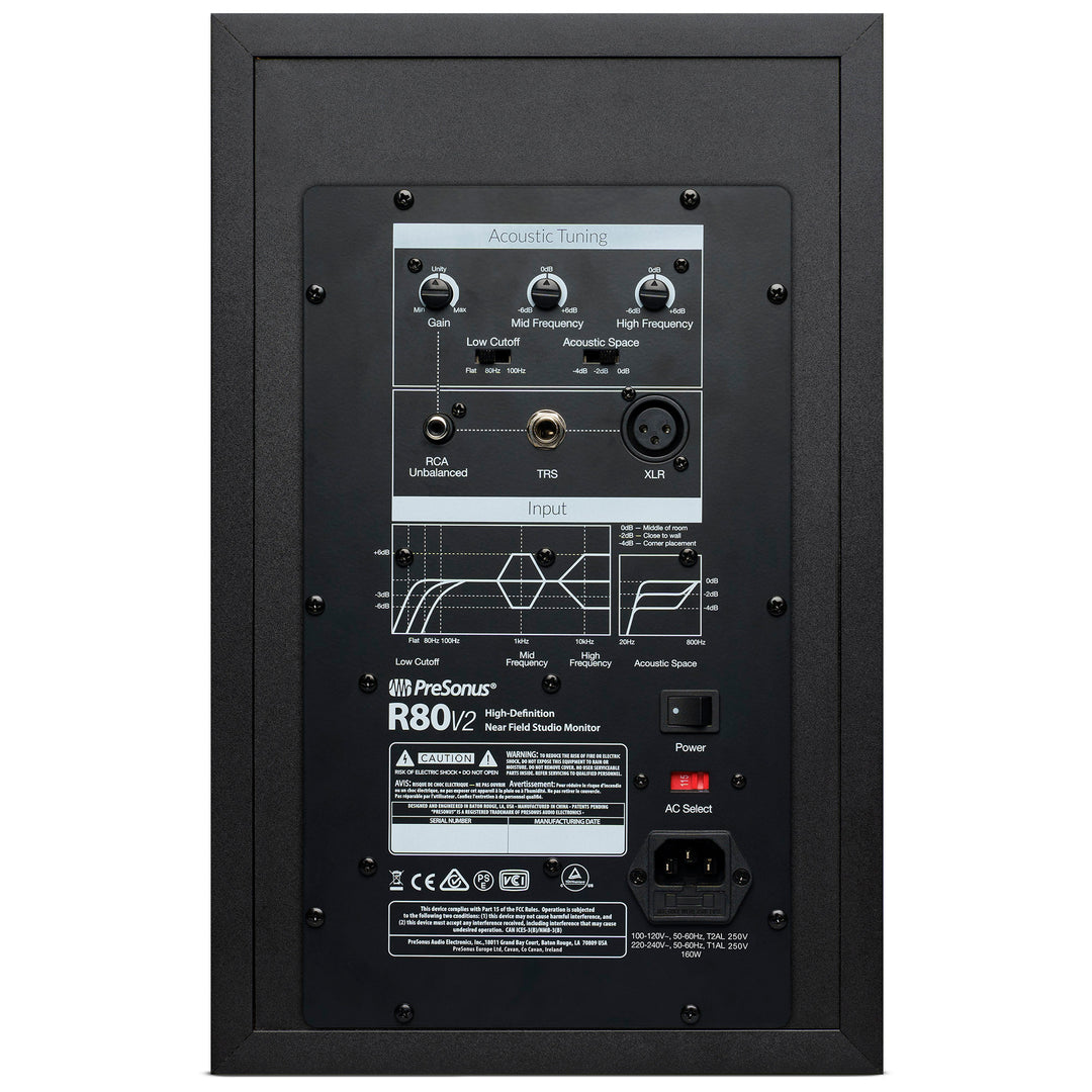 PreSonus R80 V2 AMT Studio Monitor - 8”