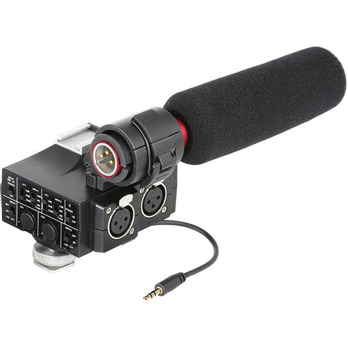Saramonic MixMic Shotgun Microphone with Integrated 2-Channel Audio Adapter