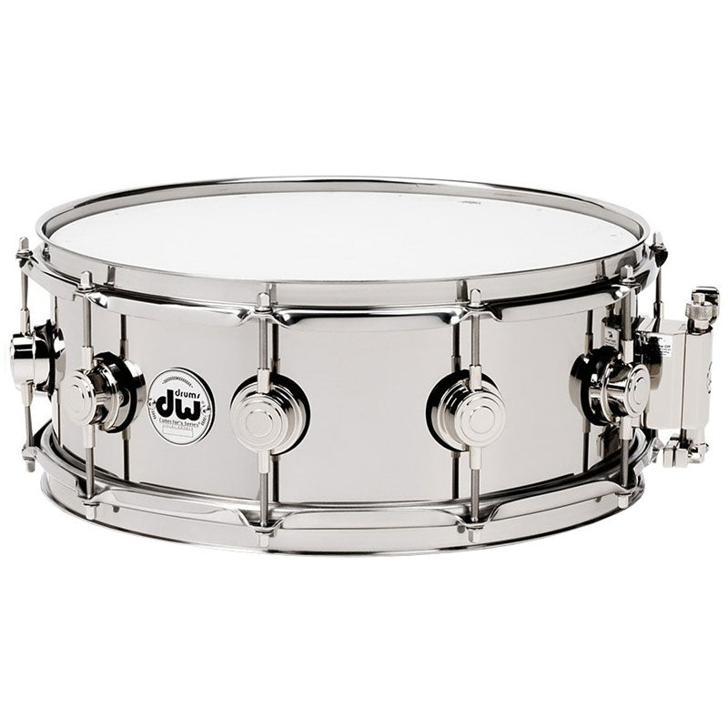 DW Collector's Series Metal Snare Drum Thin 1mm Stainless Steel Smooth Finish - 4.5x13