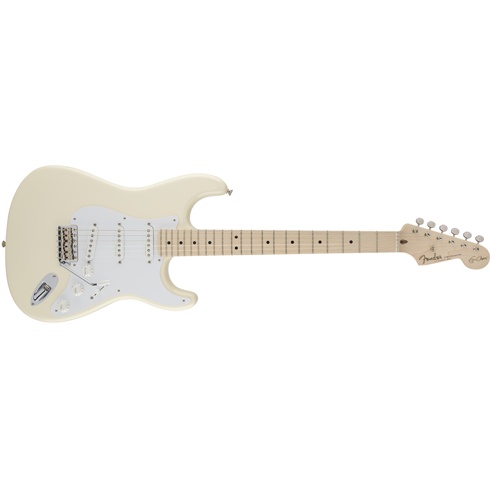 Fender USA Eric Clapton Stratocaster, Maple Fingerboard (Olympic White) Electric Guitar