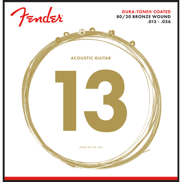 Fender 80/20 Dura-Tone Coated Acoustic Guitar Strings