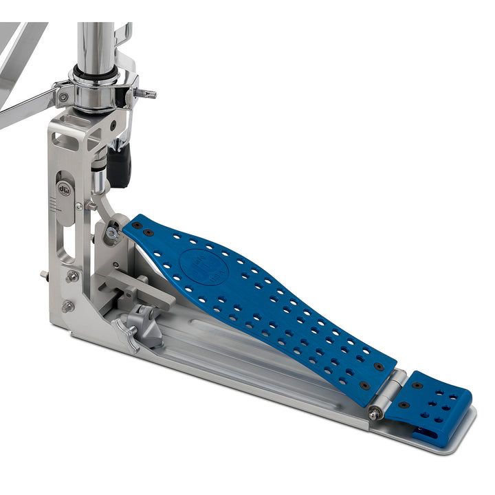 DW CPMDDHH3BL Machined Direct Drive Hi Hat - 3 Legs w/ Blue Footboard & Heel
