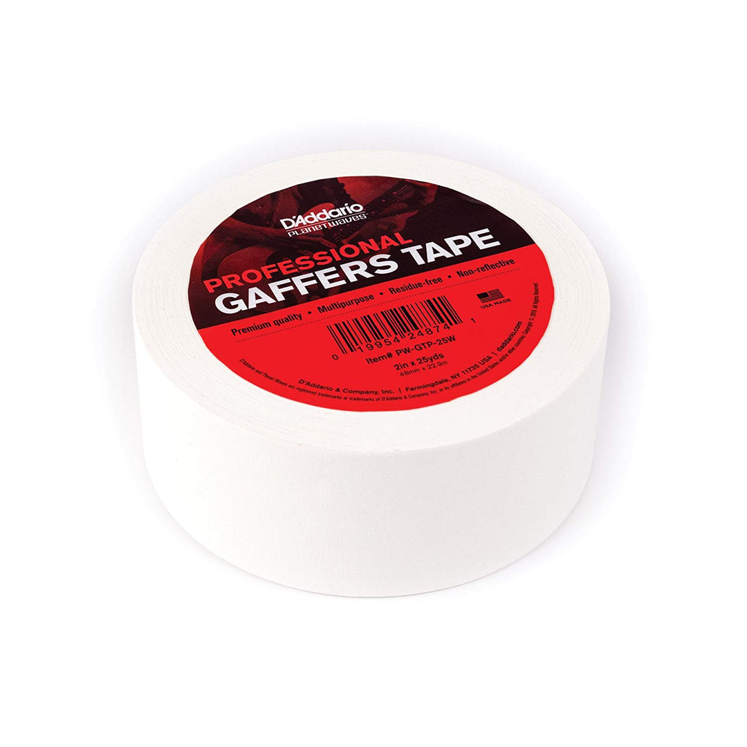 D'Addario PW-GTP-25W - GAFFERS TAPE 2'' X 25YDS WHITE