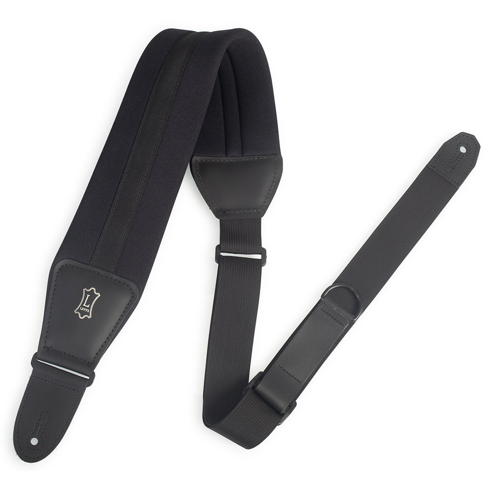 Levy’s MRHNP3-BLK Right Height Wide Neoprene Guitar Strap - Black