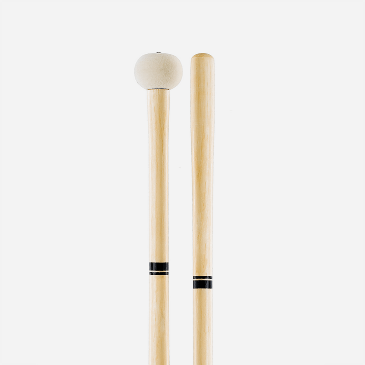 Promark PSMB2 -Promark Performer Series Medium Small Hard Felt Marching Bass Drum Mallets