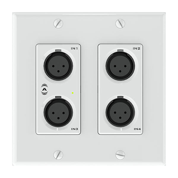 Attero Tech by QSC unDX4I Dante Network Audio Wall Plate 4x2 Mic / Line I/O