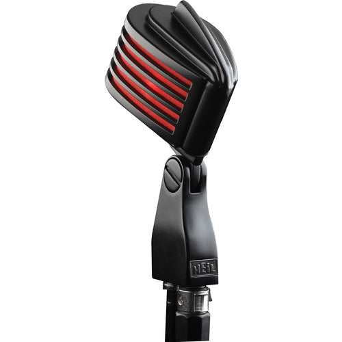Heil The Fin Vocal Microphone with LED Lights (Matte Black Body, Red LEDs)