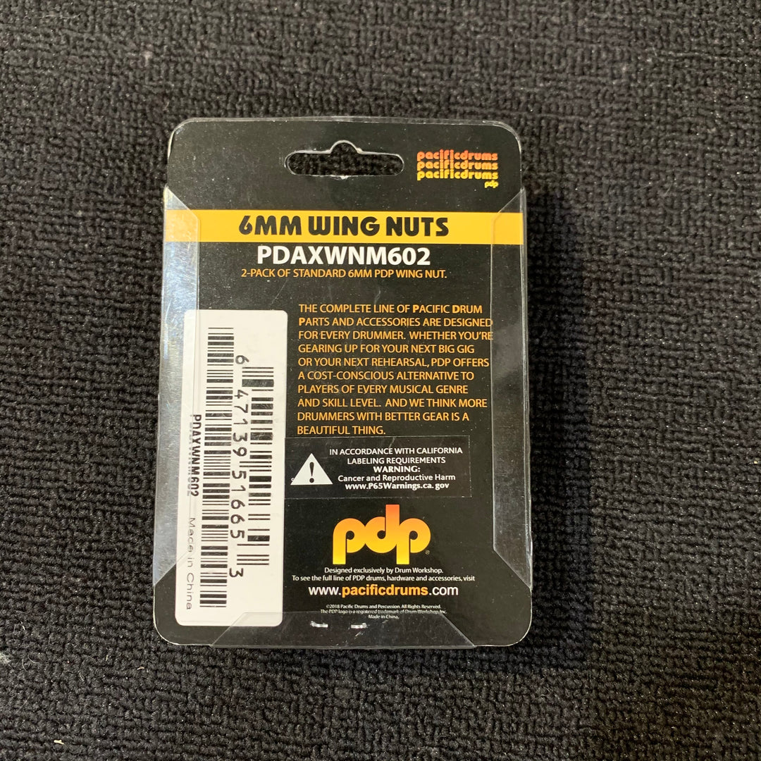 PDP PDAXWNM602 6mm Thread Wing Nuts (2-Pack)