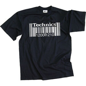 Technics Barcode T-Shirt (Black) Size - Small