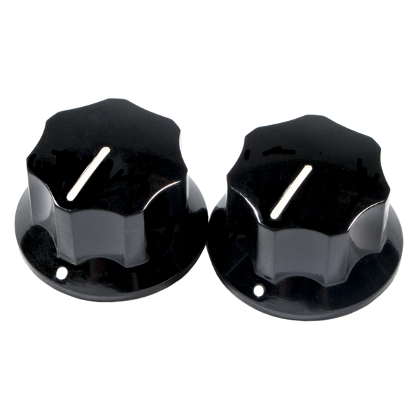 Fender Pure Vintage 1965 Jaguar Skirted Knobs - Black