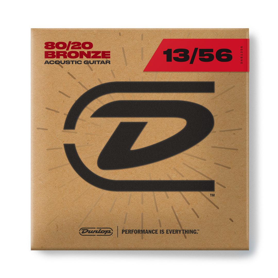Dunlop DAB1356 Acoustic 80/20 Brass M 6 string set 13-56