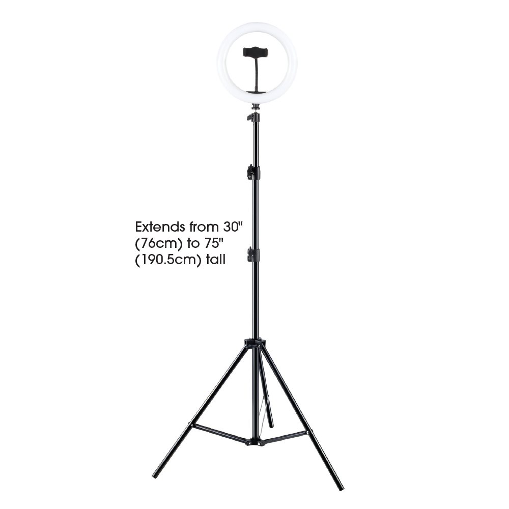 CAD Audio 10" Telescoping Ring Light with Phone Holder