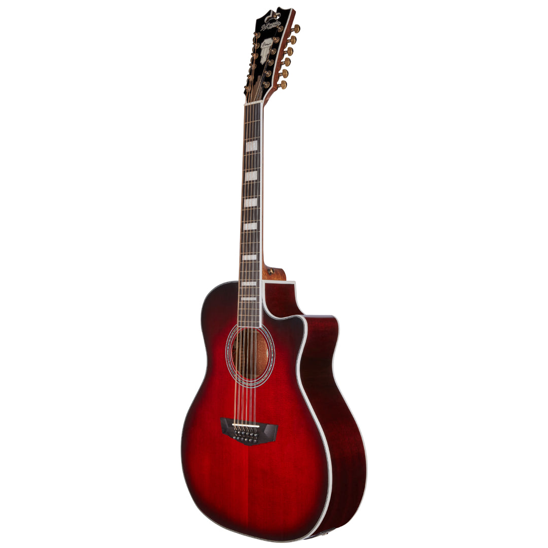 D'Angelico Premier Fulton 12-String Acoustic Guitar - Black Cherry Burst