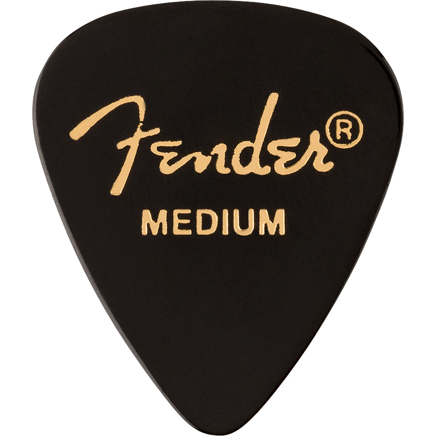 Fender Guitar Picks 351 Shape Premium Picks (12-Pack) Black - Medium