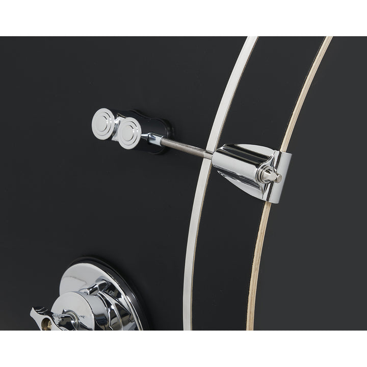 PDP Concept Maple Finish Ply CM Bop Kit Shell Pack w/ Chrome Hardware (14x18 w/ BDM, 8x12, 14x14FT) - Satin Black