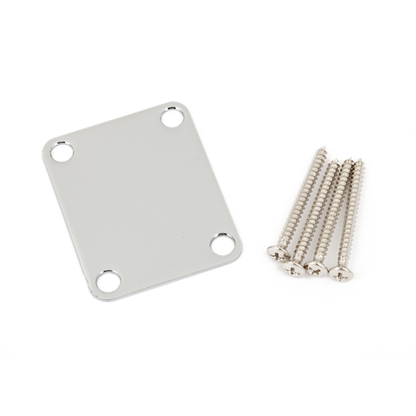 Fender 4-Bolt Vintage-Style Neck Plate (No Logo) - Chrome