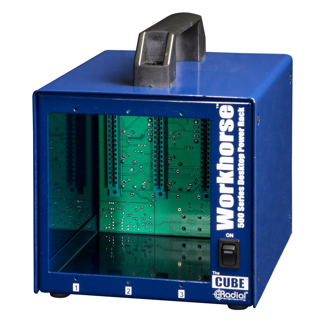 Radial Workhorse Cube Portable Desktop 500-Series Power Rack (3-Slot)