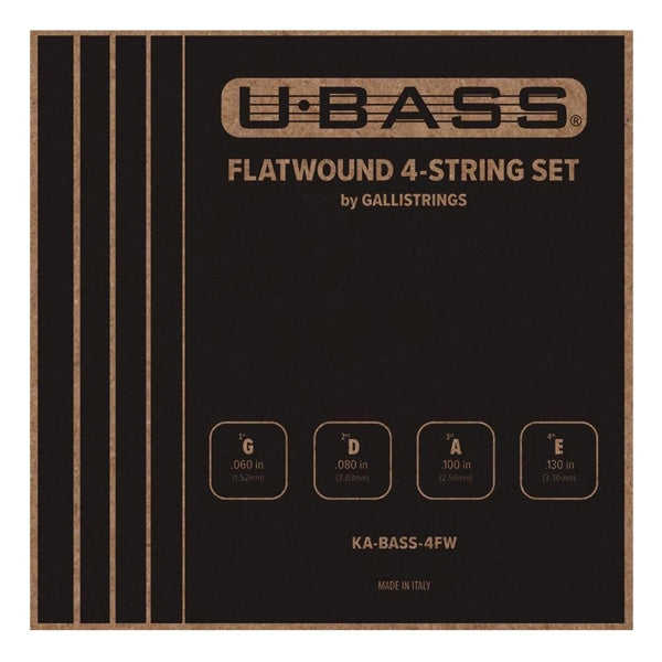 Kala Flatwound 4-String U-Bass Ukulele String Set by Gallistrings
