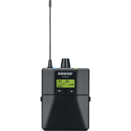 Shure P3RA Premium Wireless Bodypack Receiver for PSM300 System H22: 518 - 584 MHz