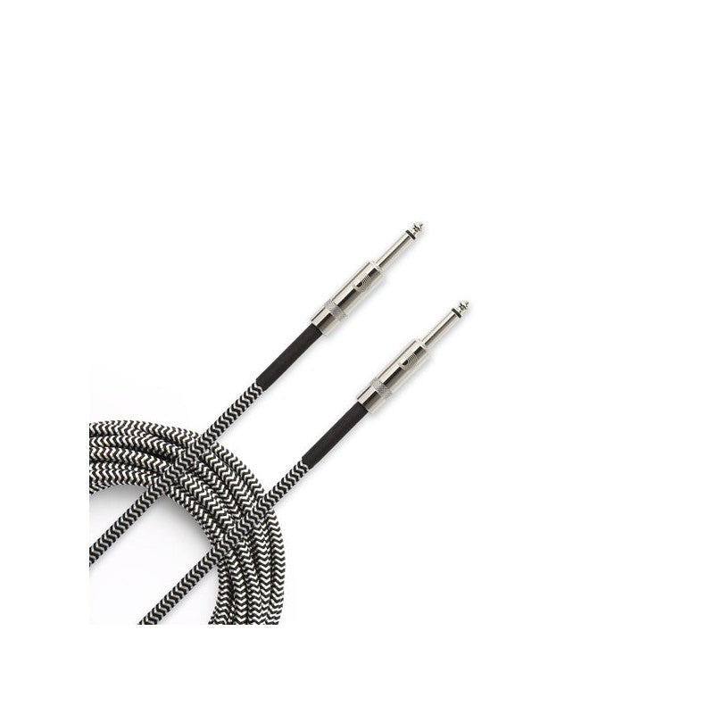 D'Addario PW-BG-15BG - 15FT CS BRAIDED INST CBL BK-GY