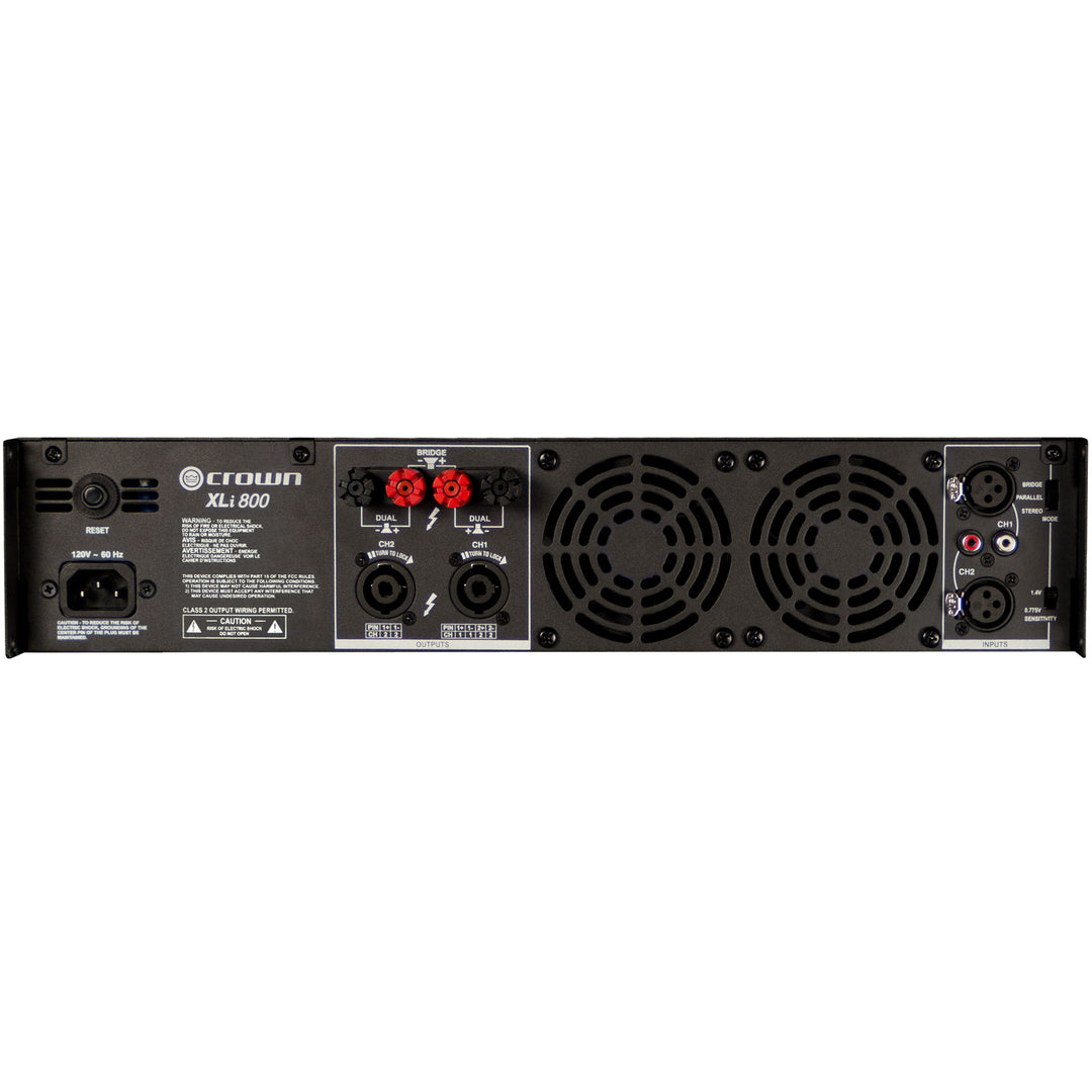 Crown XLi800 Power Amplifier 2-Channel 600-Watt