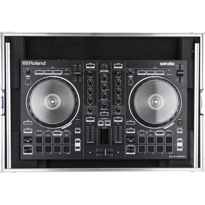 Odyssey FRGSTKS2MK3 Flight Ready Low-Profile Case w/ Glide Platform for Traktor Kontrol S2 MK3 - Silver / Black