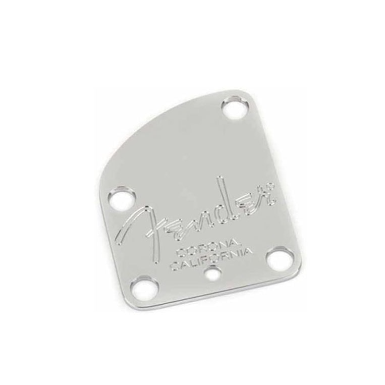 Fender American Deluxe Guitar 4-Bolt Neck Plate, Chrome - Chrome