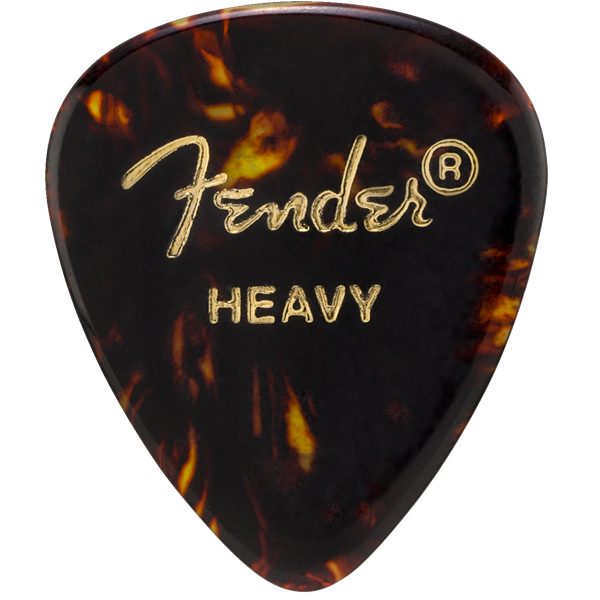 Fender 451 Shape Classic Celluloid Picks (12 Count) - Tortoise Shell