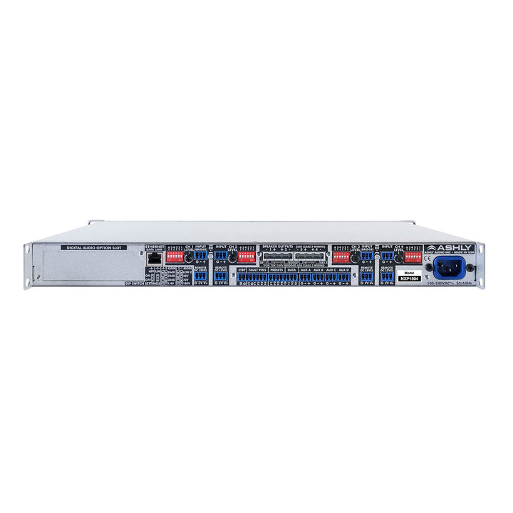 Ashly nXp1504 amplifier plus OPDante Option Card