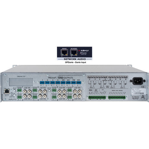 Ashly pema 8250d amplifier plus OPDante Option Card